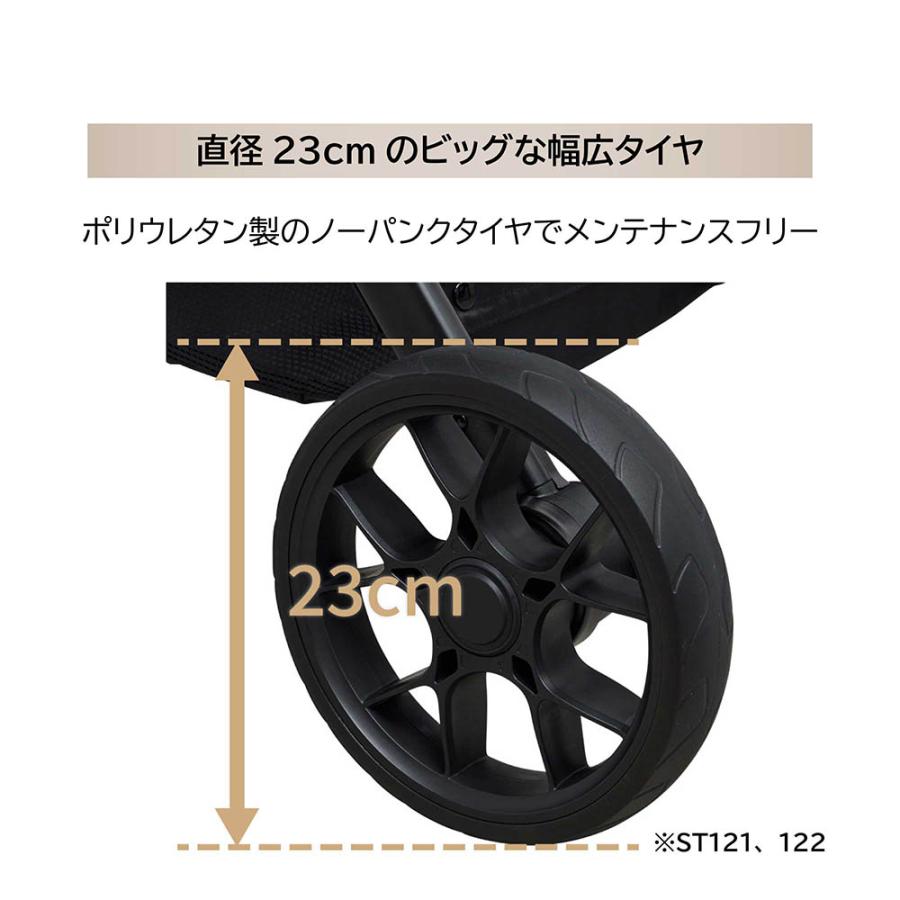 エールベベ・ゴーバギー ドッグ ブラック ST121 ペットカート 3輪 折りたたみ一体型カート GO.BUGGYDog 耐荷重 22kg コンパクト ペットキャリー ailebebe(P03) | カーメイト | 04