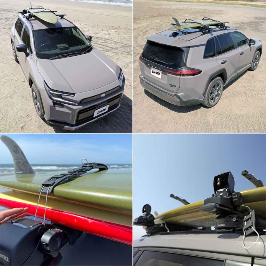 INNO 車 ルーフキャリア XA445 SUP ボード カヤック ロッカー フォー
