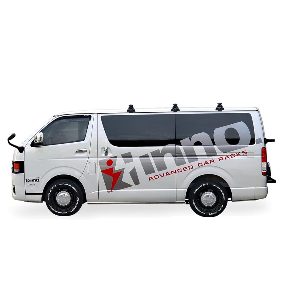 INNO 車 ベースキャリア XD203 ドリップエアロベースセット ハイエース