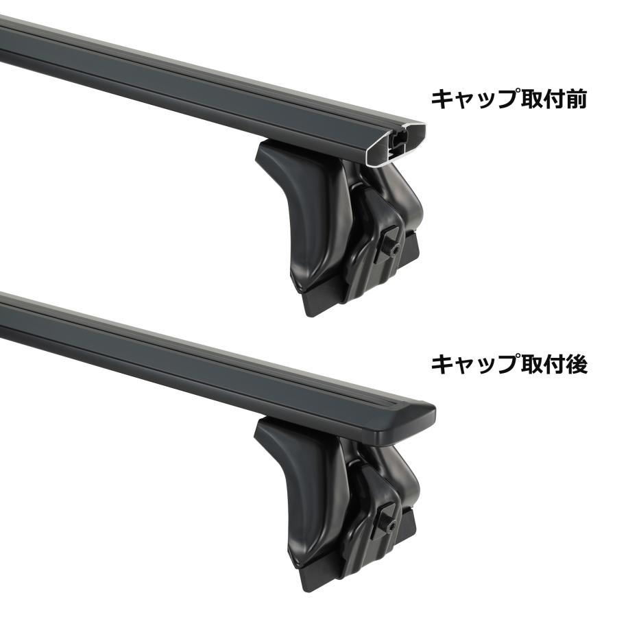 車 INNO ベースキャリア XD203 ドリップエアロベースセット ハイエース用 3本 ハイエース 200系 ルーフキャリア 車種別 キャリア inno carmate (P03)_6