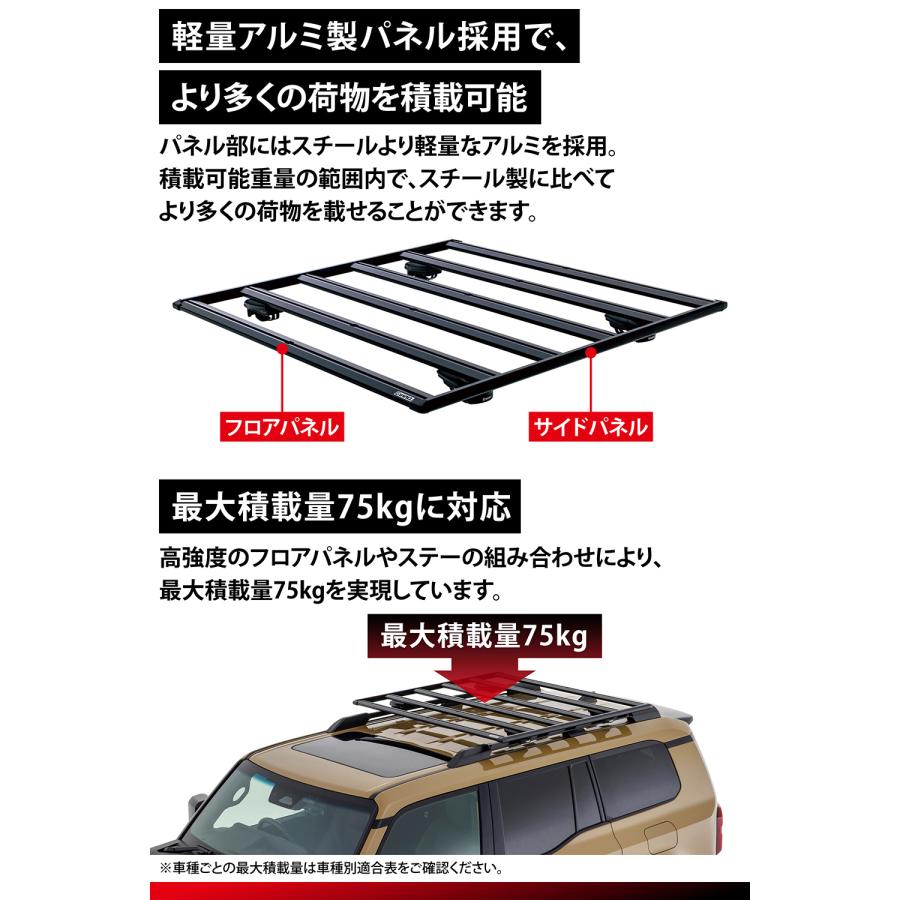 INNO 車 ルーフラック XL504 フラットデッキベース ルーフレール用