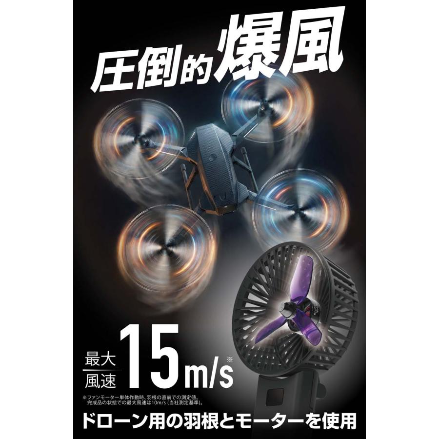 カーメイト（CARMATE） 爆風ハンディファン 扇風機 強風 100段階 ZE40E