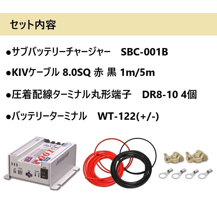 New-Era サブバッテリーチャージャー SBC-001B ケーブル KIV8.0SQ 赤