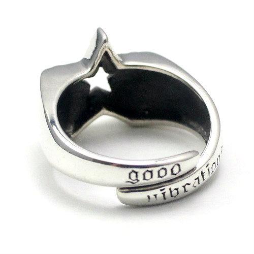 五芒星 ペンタグラム 星 スター リング 指輪 シルバー925