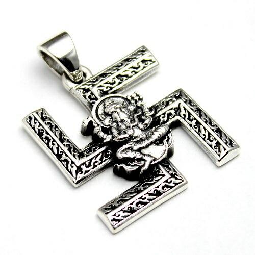 インド ガネーシャ 卍 マンジ ペンダント ペントップ お守り