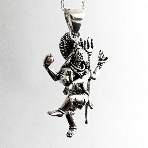 シヴァ神のペンダントネックレス　ヒンドゥー教の神のお守り　ケース付き シヴァ ダンシングシヴァ インド ヒンドゥー教 神様 お守り 開運