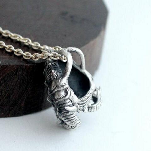 インド ガネーシャ 三頭ガネーシャ ペンダントトップ ペントップ