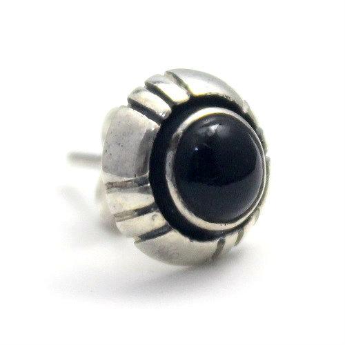 ブラックオニキス オニキス ピアス シルバー925 メンズ レディース