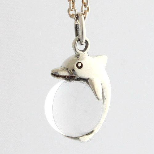 ペンダントトップ　イルカ 立体 イルカ ドルフィン シルバー ネックレス ペンダント