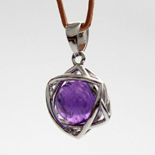 六芒星 ヘキサグラム ラッキースター アメジスト ペンダントトップ