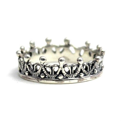 クラウン 王冠 シルバー925 リング 指輪 : カルメロヤフー店 - 通販 