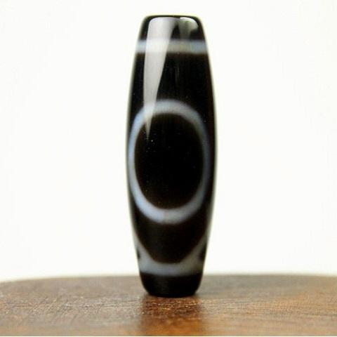 宇宙天珠 天珠 一眼天珠 黒 38×12mm ☆ 願望成就 知力増進 : カルメロ