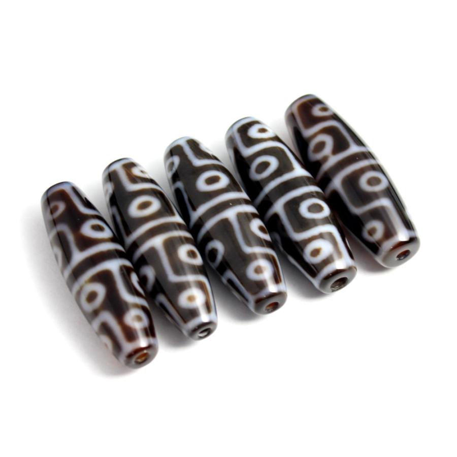 天珠 十二眼天珠 黒 38×12mm ☆ 勝負運 ギャンブル運 : カルメロ