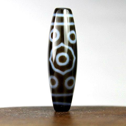 天珠 十三眼天珠 黒 38×12mm ☆ 吉祥 財運 : カルメロヤフー店