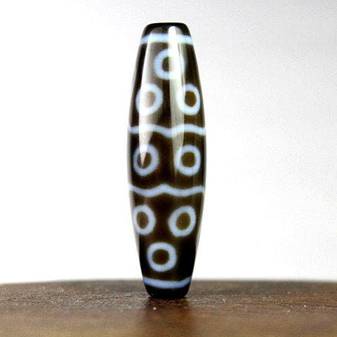 天珠 十三眼天珠 黒 38×12mm ☆ 吉祥 財運 : カルメロヤフー店