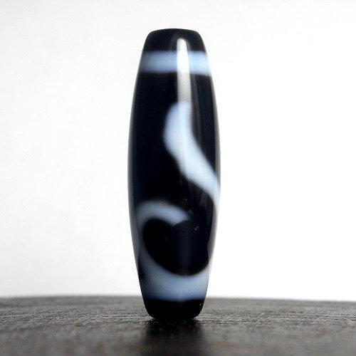天珠 金銭鈎天珠 如意鈎天珠 金銭釣天珠 38×12mm 金運 運気上昇