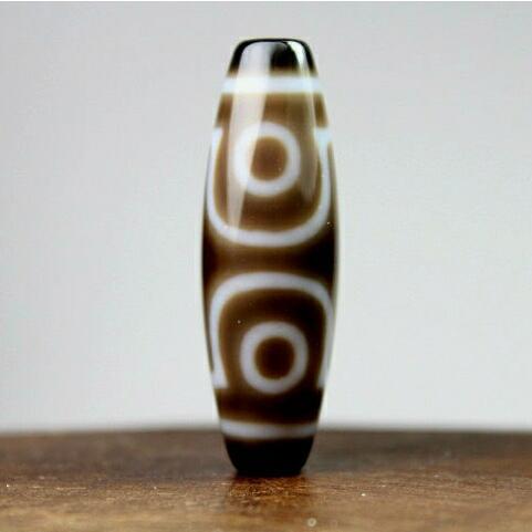 天珠 七眼天珠 黒 38×12mm ☆ 円満功名 事業発展 : カルメロ 