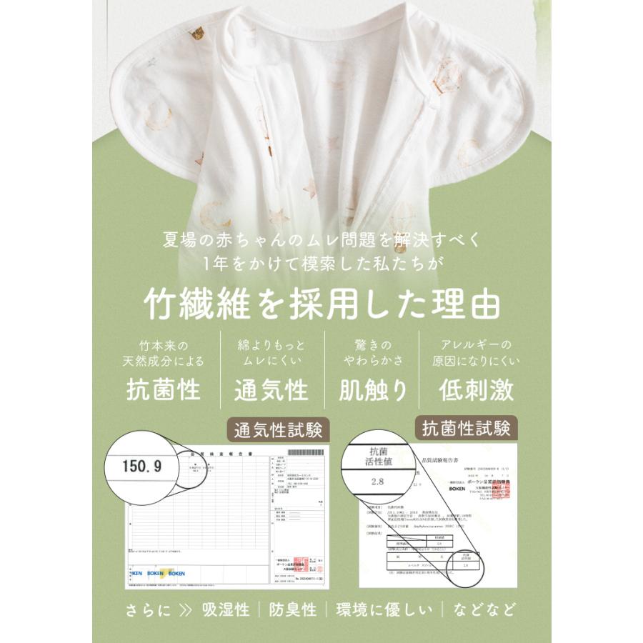 スワドルメリー おくるみ 春 夏 バンブー メッシュ 新生児 0歳 スワドル 手が出せる 赤ちゃん モロー反射 サラサラ ムレにくい くま 星 月 気球 男の子 女の子 | Coperta | 08