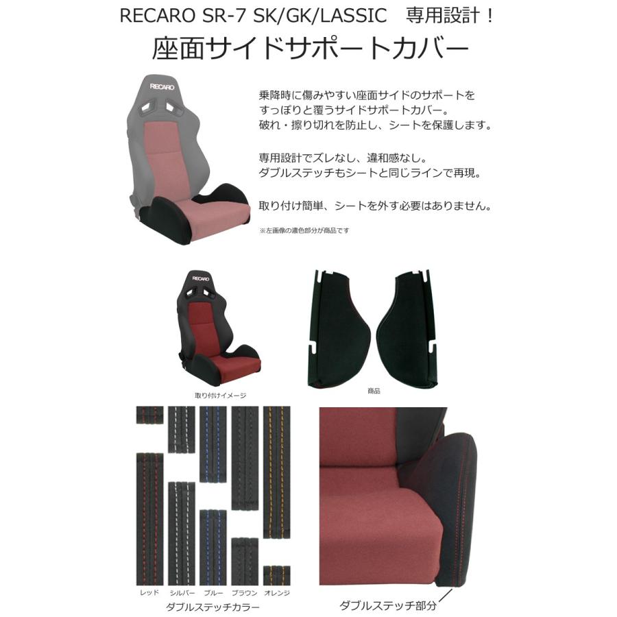 レカロ SR-7 SK/GK/LASSIC専用 座面サイドサポートカバー【7-wood製
