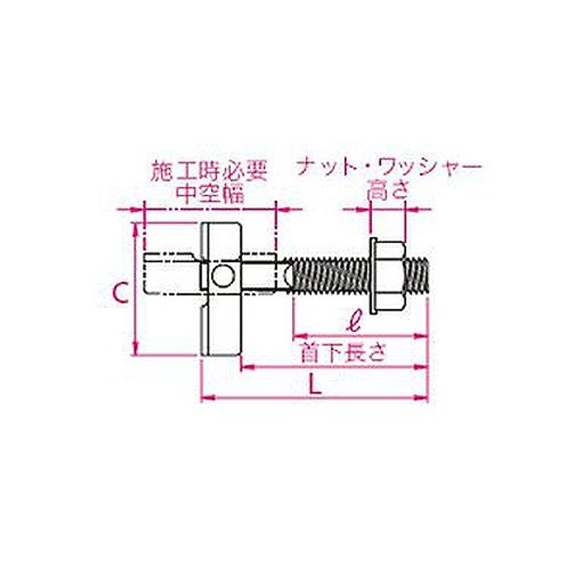 サンコーテクノ　ステンレスITハンガー　中空壁用　挟み固定式　ねじ径8×50mm　ITW-850S　(54-666)　50本入