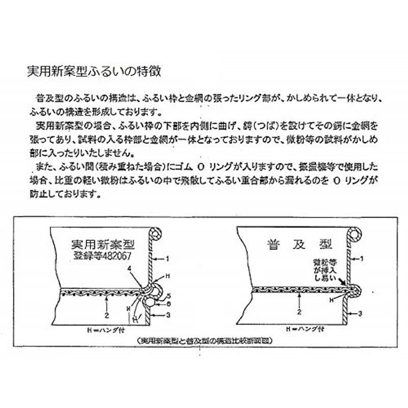 IIDA　標準ふるい(実新型)　IDφ150mm　180μm　5-5389-21