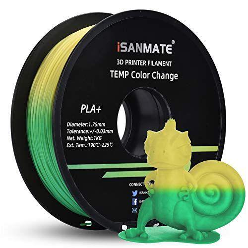 iSANMATE 3Dプリンター用 PLAフィラメント 1.75mm径 寸法精度+/- 0.03mm 1KG (2.2LBS) スプール造形 3Dプリンター用フィラメント