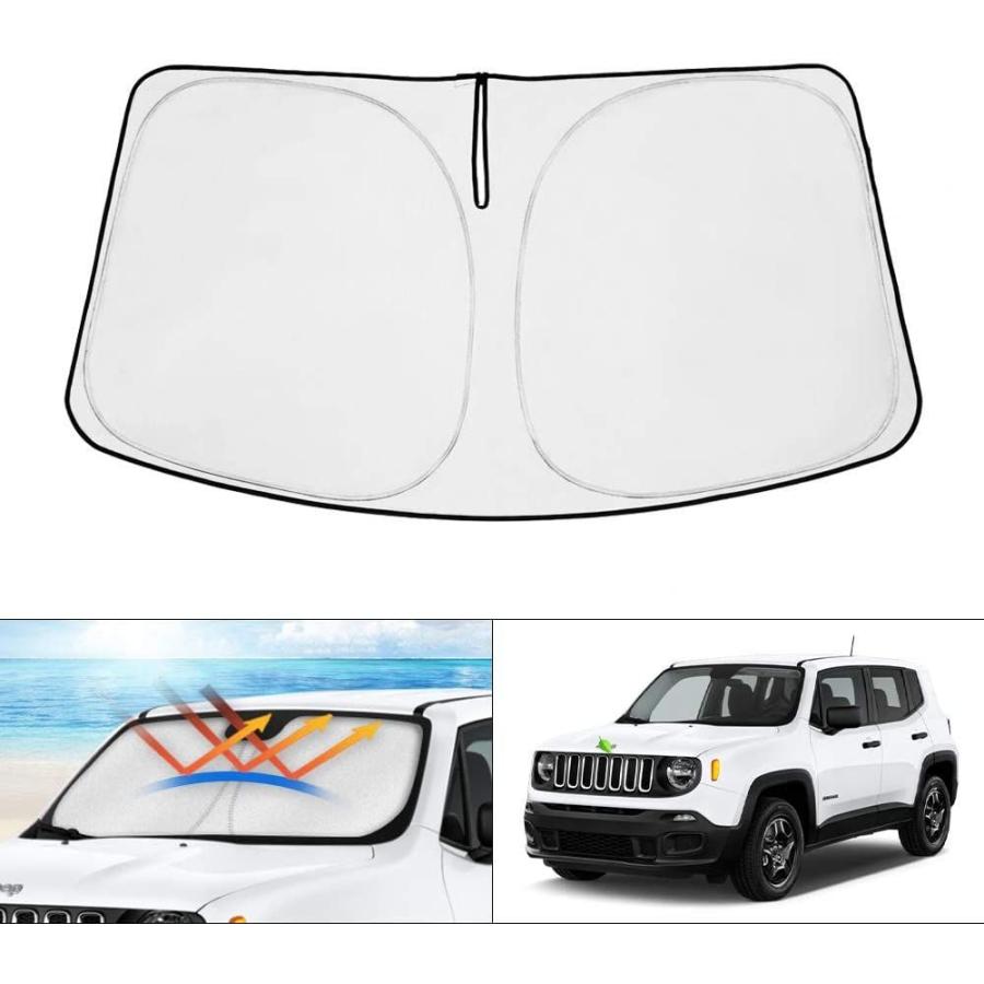 安心の定価販売 Cartist ジープ レネゲード Bu系 フロントサンシェード サンシェード Jeep Renegade H27 9 現行 フロントガラス