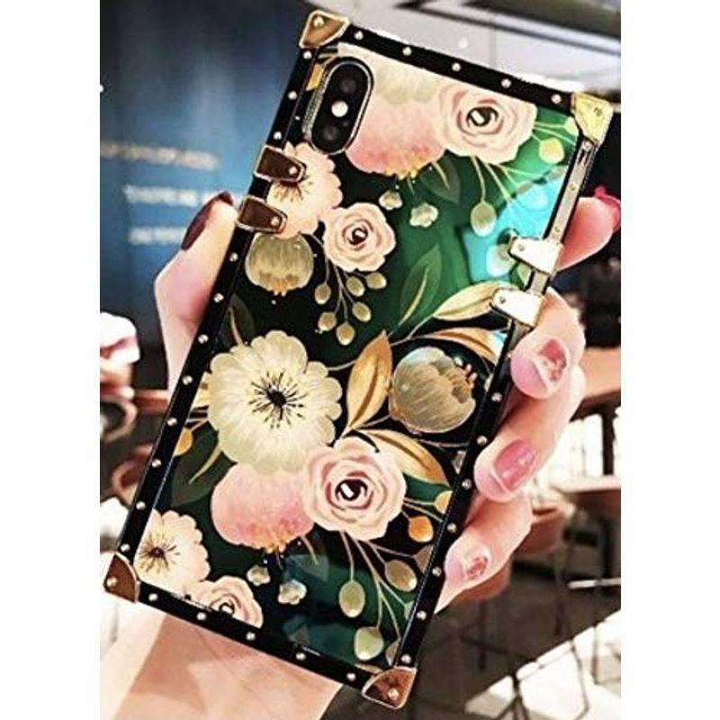 Iphone11ケース 花スクエアケース スクエア型 四角 スマホケース 可愛い カバー ケース おしゃれ 韓国 ファッション オルチャン 今日の超目玉
