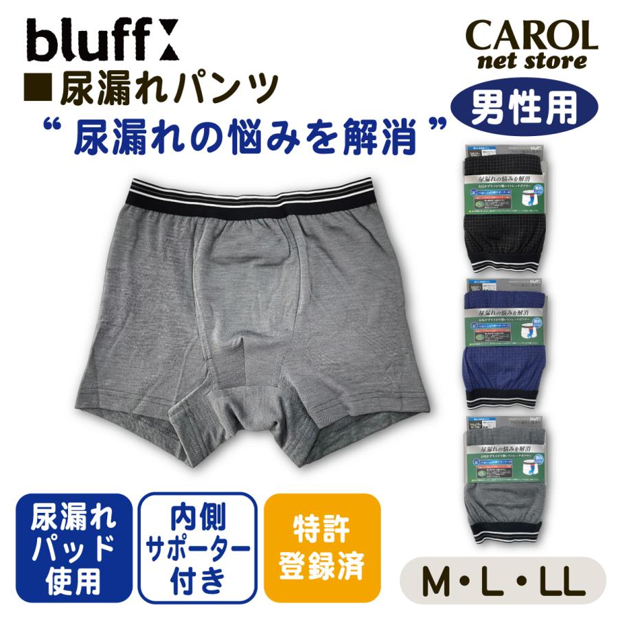 [vojefeb] メンズ失禁パンツ 尿バッグ付き 洗える漏れ防止ブリーフ M 尿漏れパンツ 失禁パンツ 男性用 bluff M L LL 尿漏れパッドタイプ