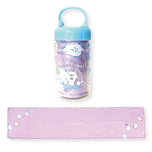 CRUX クールタオル ボトル付 M かわいい 抗菌防臭 UVカット 冷感