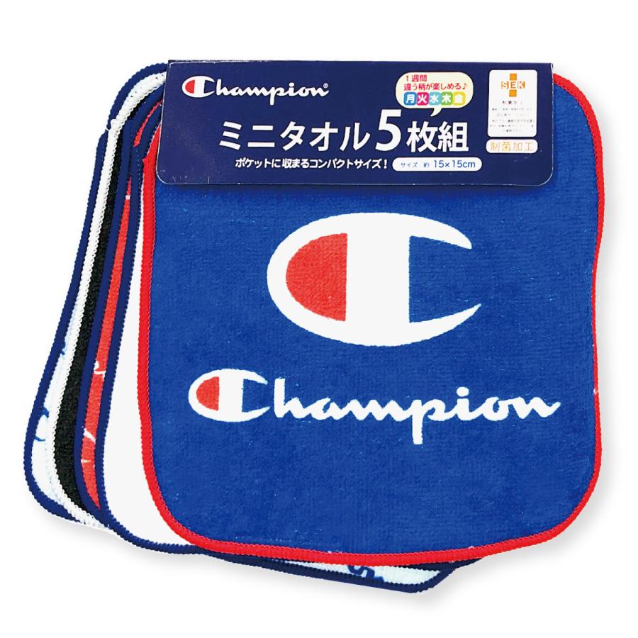 Champion（チャンピオン） ミニタオル 5枚組 タオル ハンカチ ブランド