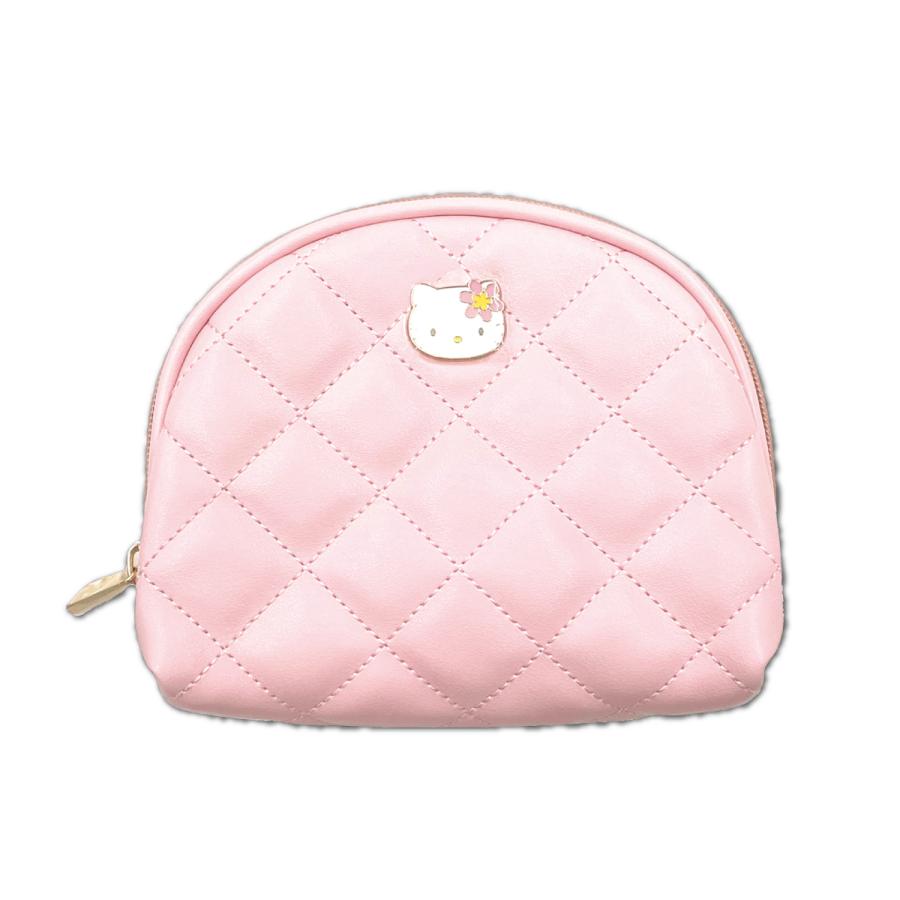 キテイポーチ　ピンク　サンリオ ハローキティ ポーチ 化粧ポーチ ピンク キルト 合皮 サンリオ 丸眞