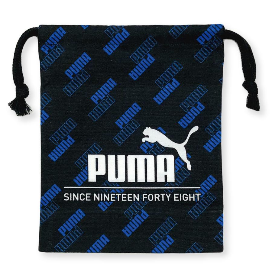 巾着 コップ袋 Sサイズ PUMA プーマ PM361 男の子 給食 コップ 入園 入学 幼稚園 小学生 学生 大人 小物入れ ブランド ロゴ 綿100％ メール便対応｜carol-netstore｜02