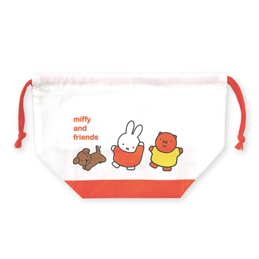 Miffy（ミッフィー） 巾着 ランチ巾着 miffy MF822 ホワイト オレンジ