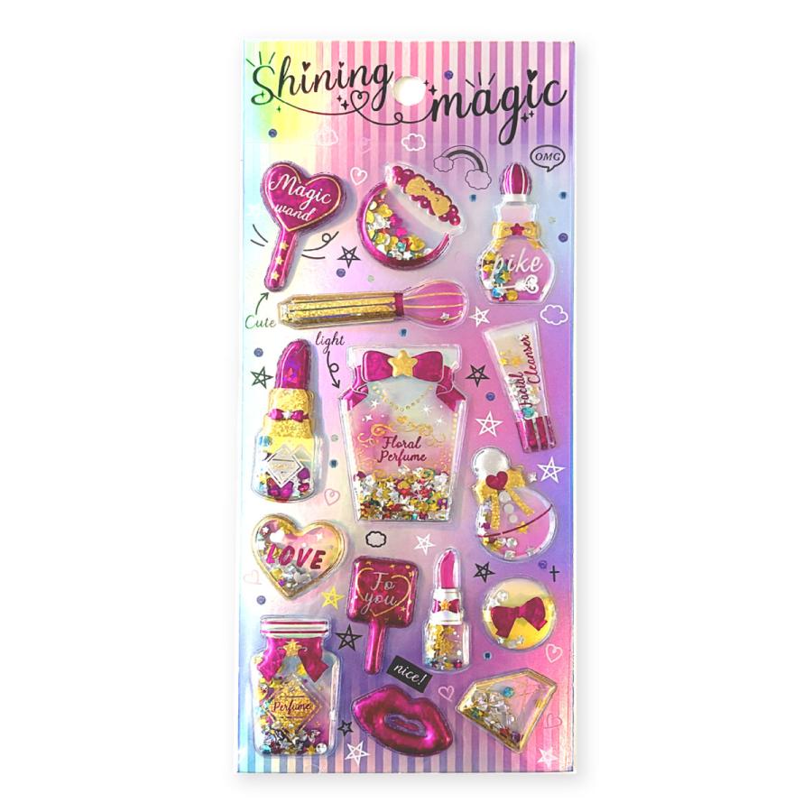 シャカシャカシール シェイクステッカー シール ぷっくり キラキラ