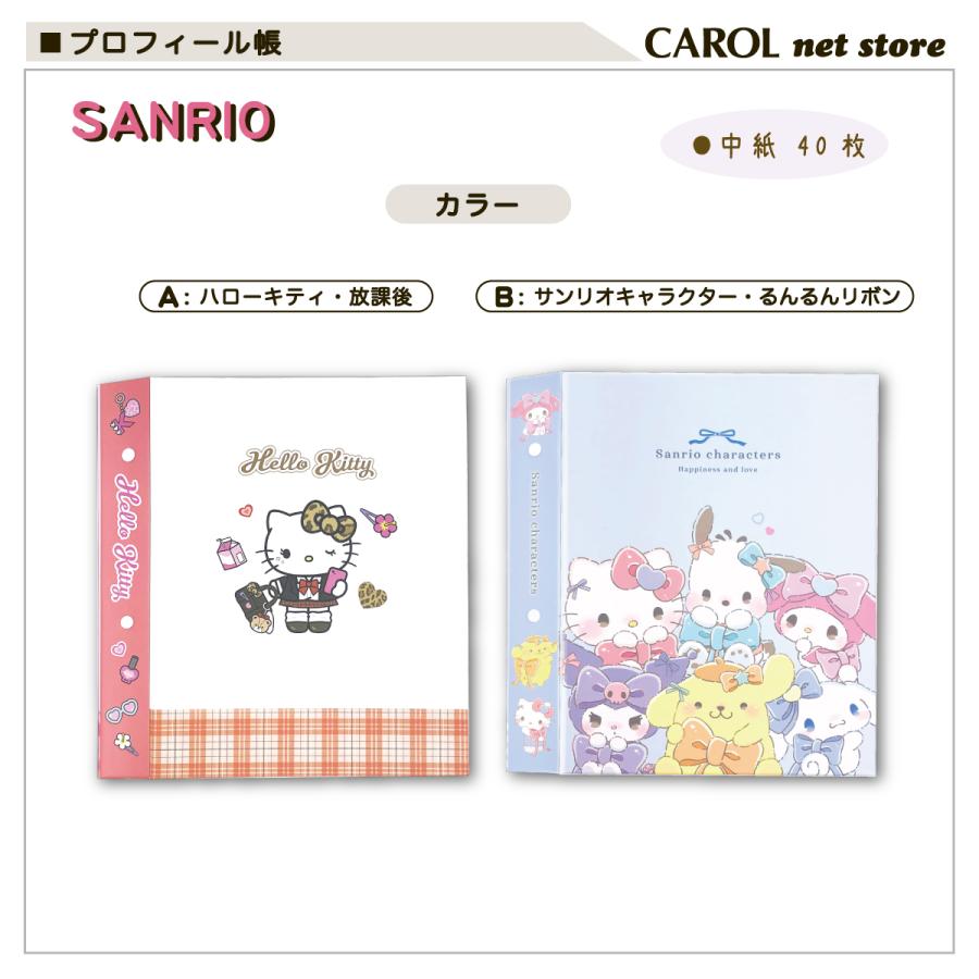 ハローキティ プロフィール帳 プロフ帳 サンリオキャラクターズ