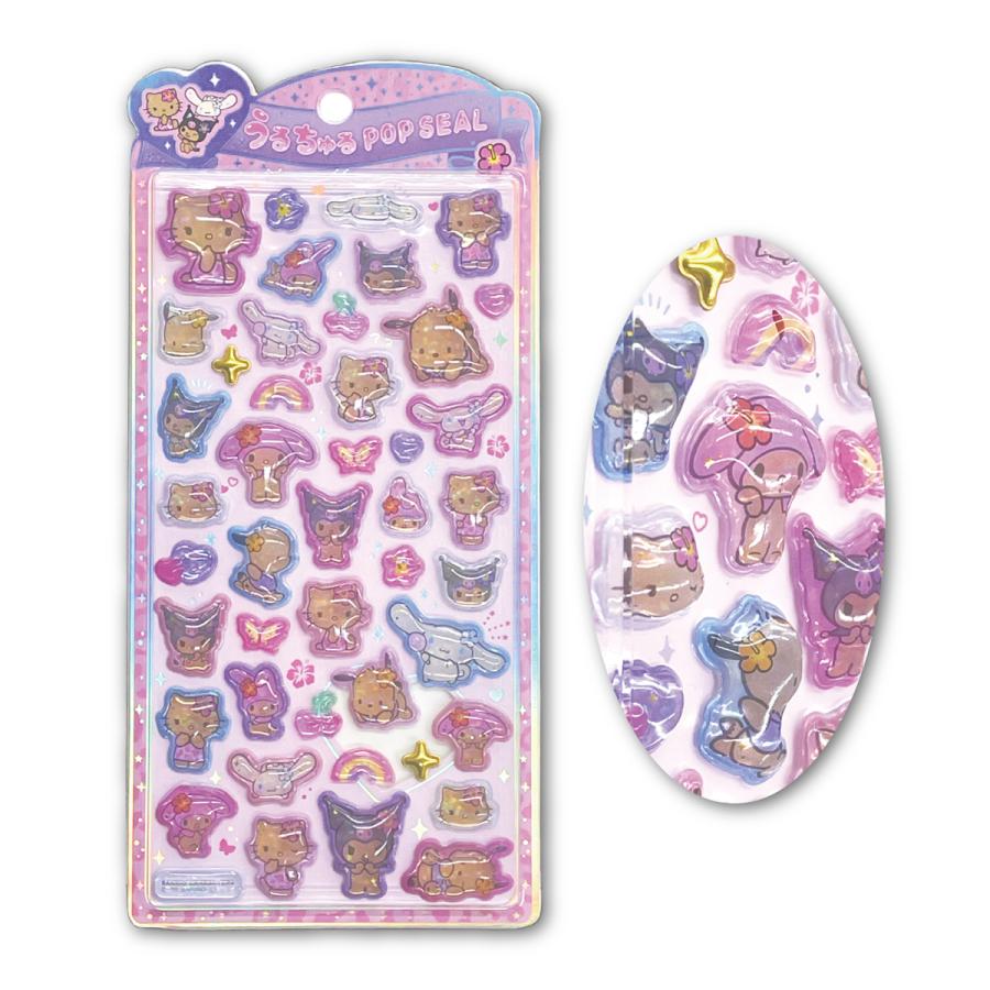 正規品　うるちゅるポップシール　サンリオ　おはじきシール sanrio（サンリオ） うるちゅるポップシール サンリオキャラクターズ