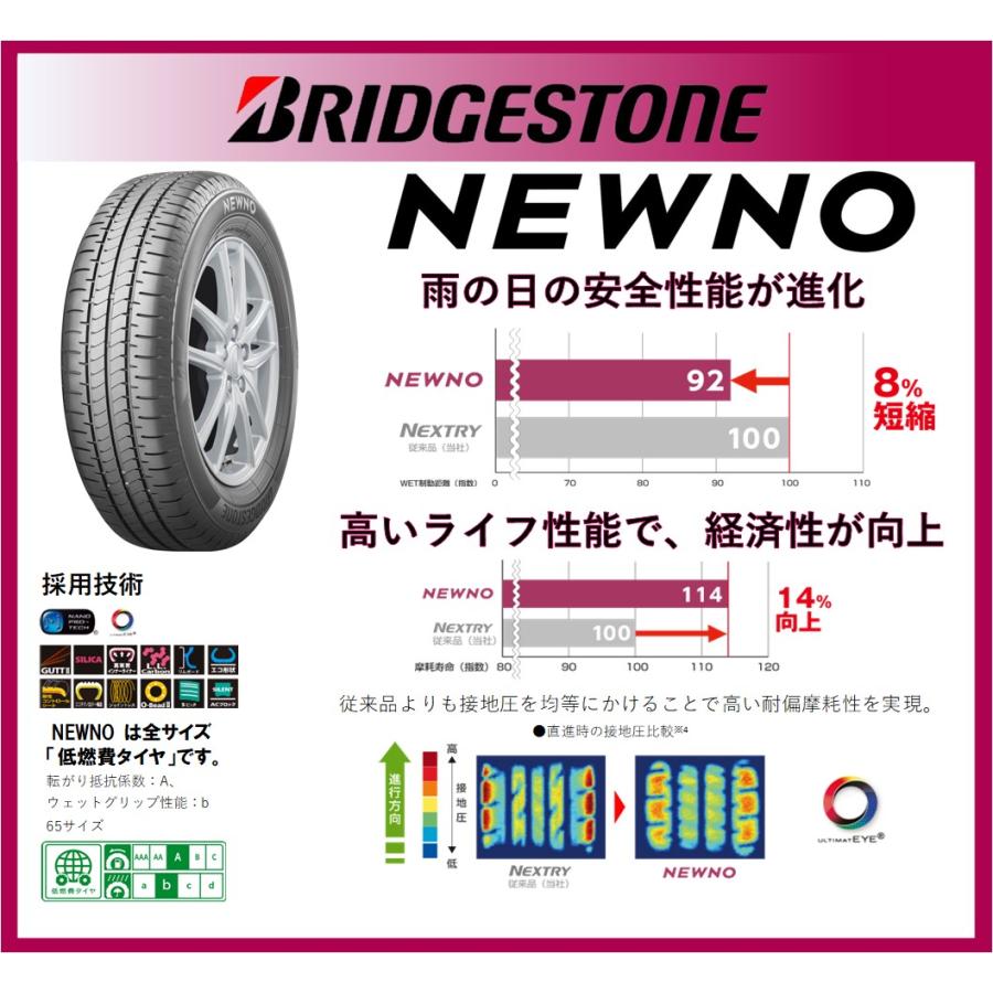 【全国対応★送料は工賃込】１本 BRIDGESTONE ブリヂストン NEWNO 195/50R16 84V サマータイヤ｜carpany｜02