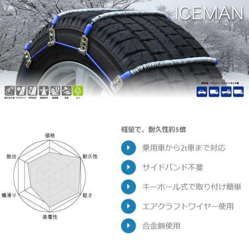 タイヤチェーン 215/55R17 225/55R17 ケーブルチェーン 送料無料 I38