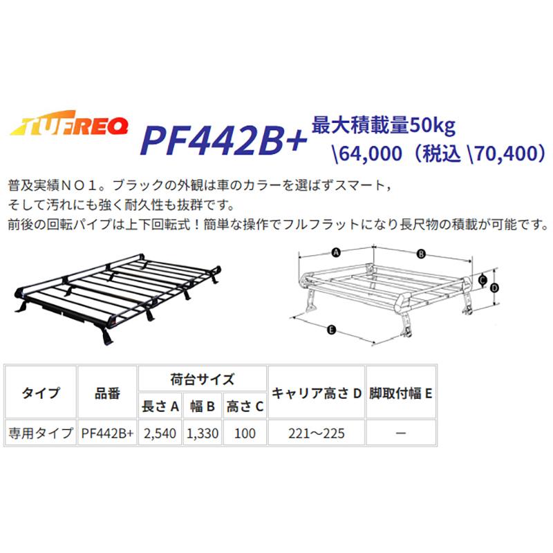 精興工業 NV350 キャラバン E26 ルーフキャリア TUFREQ タフレック