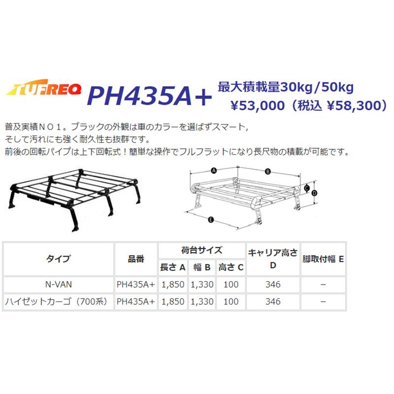 精興工業 ハイゼット カーゴ S700V S710V ルーフキャリア TUFREQ