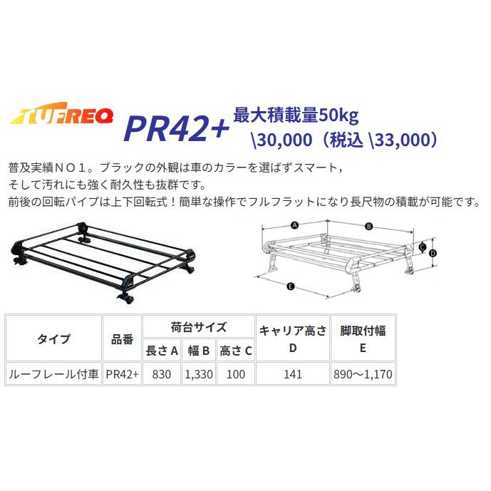 精興工業 エクストレイル T32 NT32 HT32 HNT32 ルーフキャリア TUFREQ