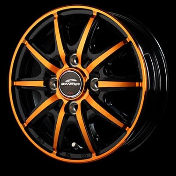 マルカサービス MID SCHNEIDER RX10-K 14インチ 4.5J 4H100 +45 ORANGE