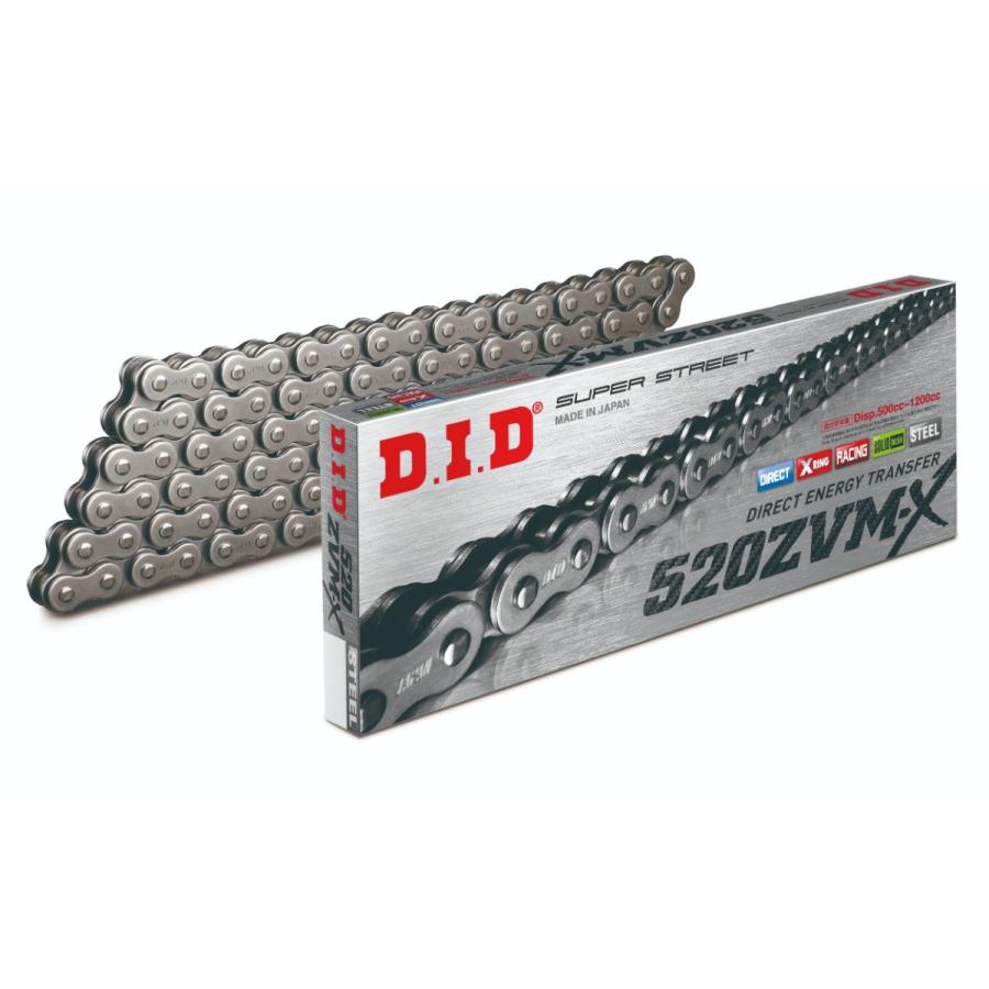 DID 520ZVM-X-120L ZJ(カシメ) 4525516338257 大同工業株式会社 D.I.D バイクチェーン