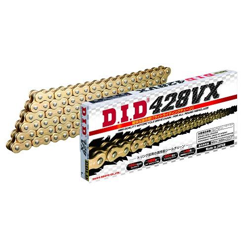 D.I.D DID 428VX-128L ZJ(カシメ) GOLD 4525516378758 大同工業 D.I.D DID 428VX-128L ZJ(カシメ) GOLD 4525516378758 大同工業