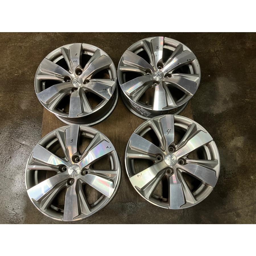 プジョー 2008 A94HM01 〜 ホイール 6.5J 16インチ +20 4H PCD108 4本