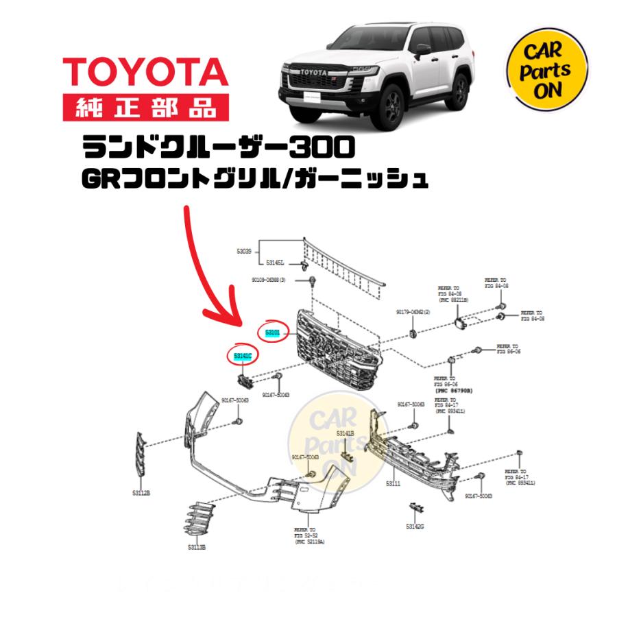 専用品 トヨタ TOYOTA純正部品 300 ランドクルーザー GRフロントグリル