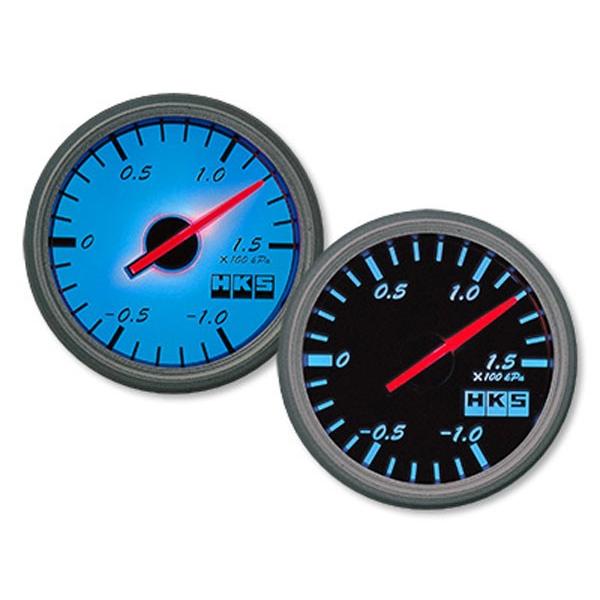 （廃盤）HKS（エッチ・ケー・エス） φ60ダイレクトブライトメーター ブースト計（φ4ホース長/2.0m） ブラックパネル/ホワイトスケール