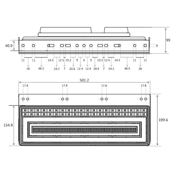 花魁 COMBO乙 LEDテールランプ 純正3連置き換えタイプ 24V 左右セット