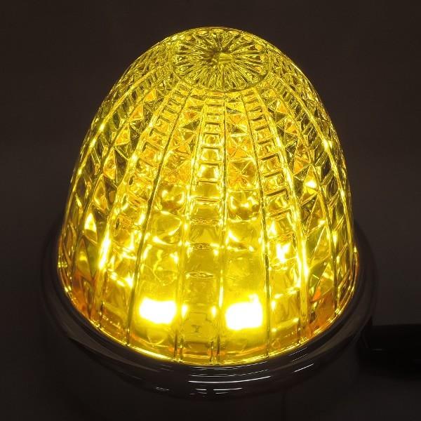 美品JB【激光Ⅱ】イエロー/クリア 10個 高輝度 防水 メッキ12V 24V 日本ボデーパーツ工業 JB 激光2 LEDクリスタルハイパワー